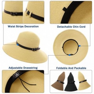Sun Hats Packable Fedoras Buckle Panama 55 57cm - CD18SSOZXQZ $19.36