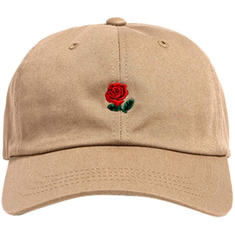 Sun Hats Unisex Embroidery Baseball Cap Dad Hat Boys Girls Hip Hop Hats Sport Sun Hat - Khaki - C8193Y5YZ3Z $17.54