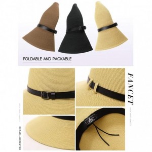Sun Hats Packable Fedoras Buckle Panama 55 57cm - CD18SSOZXQZ $19.36