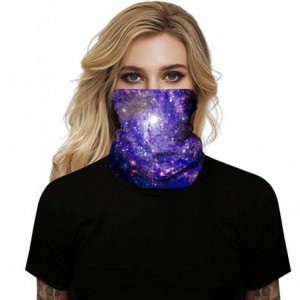 Balaclavas Unisex Seamless Rave Multifunctional Headwear Face Mask Headband Neck Gaiter - Purple Galaxy - CG197UWTSAG $9.83