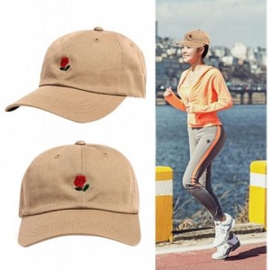 Sun Hats Unisex Embroidery Baseball Cap Dad Hat Boys Girls Hip Hop Hats Sport Sun Hat - Khaki - C8193Y5YZ3Z $8.99