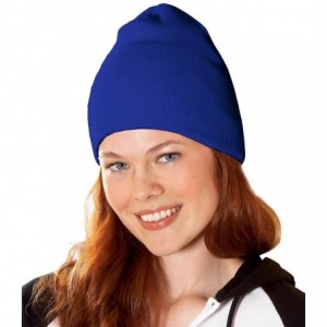 Skullies & Beanies Heavyweight Knit Cap - Royal - C912DE1QV3N $11.11