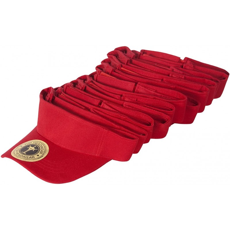 Visors 12 Pack Youth Size Sun Visor - Red - CX1820KXSSD $50.00