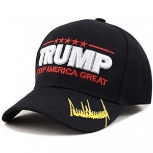 Baseball Caps Trump 2020 Keep America Great 3D Embroidery American Flag Baseball Cap - 019 Black - C618XNZ3DK2 $14.26