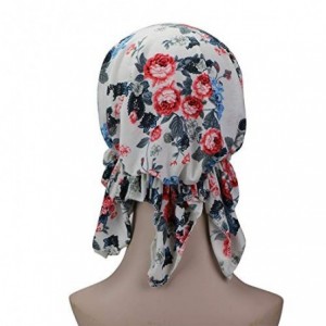 Skullies & Beanies Pre Tied Chemo Head Scarf 3 Packed Beanie Skull Cover Cap for Women (Set4-Floral) - B1-floral-3 Packed - C...