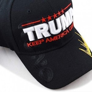 Baseball Caps Trump 2020 Keep America Great 3D Embroidery American Flag Baseball Cap - 019 Black - C618XNZ3DK2 $14.26