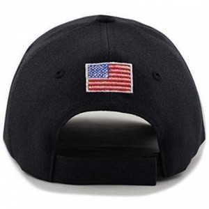 Baseball Caps Trump 2020 Keep America Great 3D Embroidery American Flag Baseball Cap - 019 Black - C618XNZ3DK2 $14.26