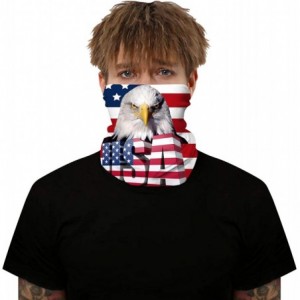 Balaclavas Stars and Stripes USA Flag Bandana Neck Gaiter Balaclavas Scarf Headband - Usa Flag 7 - CP1998THQIW $13.12