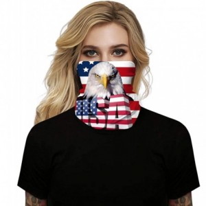 Balaclavas Stars and Stripes USA Flag Bandana Neck Gaiter Balaclavas Scarf Headband - Usa Flag 7 - CP1998THQIW $13.12