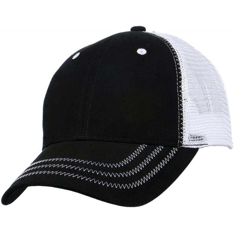 Baseball Caps Carpe Diem Unisex Low Profile Mesh Trucker Hat 6892 - Black - CZ11OBE0GLV $13.55