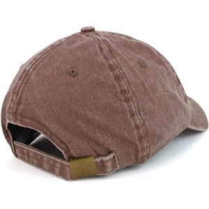 Baseball Caps I Miss Obama Embroidered Pigment Dyed Cotton Baseball Cap - Chocolate - CY18SW885CZ $22.59