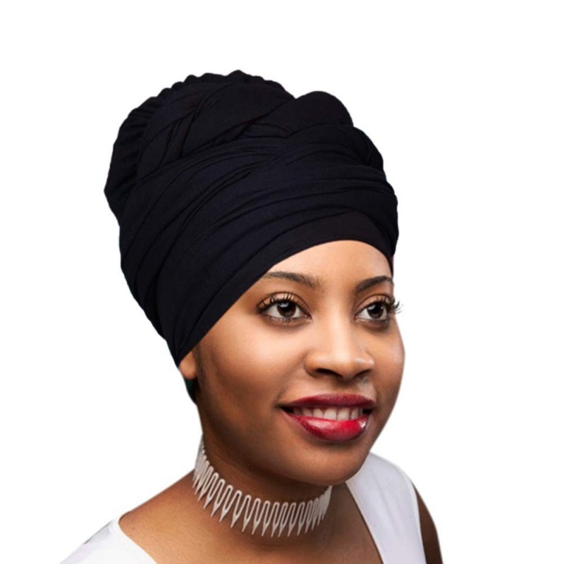 Headbands Stretch Headwraps Headband African - 1. Black - CX18QK2ML38 $14.96