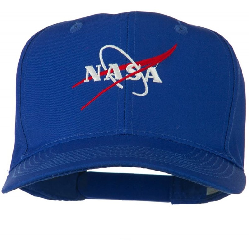 Baseball Caps NASA Logo Embroidered Cotton Twill Cap - Royal - C211Q3T4Q3L $22.98