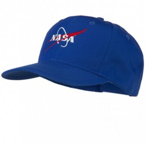 Baseball Caps NASA Logo Embroidered Cotton Twill Cap - Royal - C211Q3T4Q3L $22.98