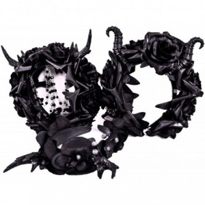 Headbands Maleficent Horns & Gothic Black Roses Headband - C211YBY0ZKX $37.68