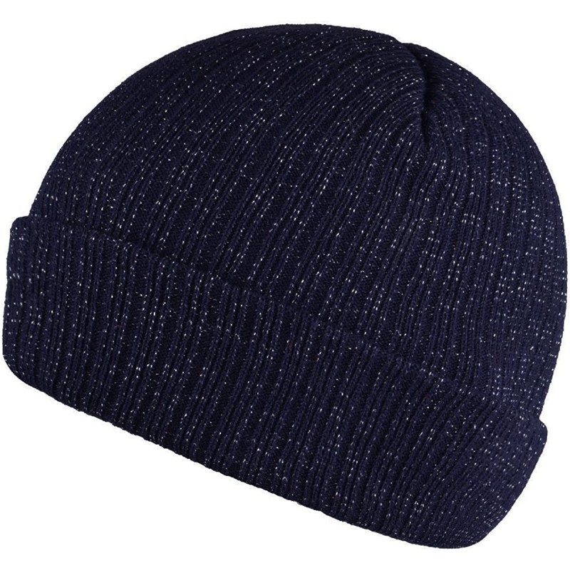 Skullies & Beanies Unisex Beanie Knit Winter Soft Warm Hats for Women and Men Beanies Skull Caps - Dark-blue - C1186ICEQND $9.70