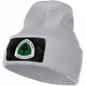 Skullies & Beanies Unisex Knitted Hat Fashion Skull Cap Knitting Hats - Appalachian Trail at Logo - Gray - CK18M5KZUU8 $39.89