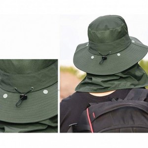 Bucket Hats Fashion Outdoor Protection Waterproof Breathable - Green-1 - CJ196MKTHS2 $17.17