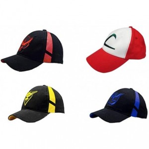 Baseball Caps Embroidered Pokemon Go Hats Generation 2 Team Mystic-Valor-Instinct-Pikachu-Ash USA - Ash - CN18EWLIQM2 $18.12