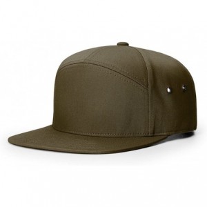 Baseball Caps 7 Panel Twill Strapback Blank Baseball Cap OSFA HAT - Dark Loden - CC18744DZAC $13.30