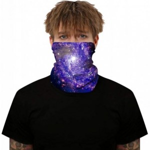 Balaclavas Unisex Seamless Rave Multifunctional Headwear Face Mask Headband Neck Gaiter - Purple Galaxy - CG197UWTSAG $25.02