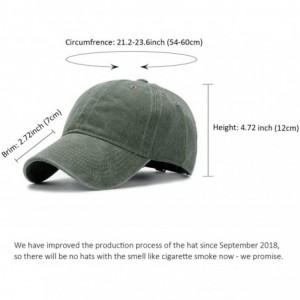 Baseball Caps Vintage Baseball Cap 100% Washed Twill Soft Cotton Adjustable Unisex Dad-Hat - Army Green - CK18SKZH6XL $9.03