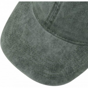 Baseball Caps Vintage Baseball Cap 100% Washed Twill Soft Cotton Adjustable Unisex Dad-Hat - Army Green - CK18SKZH6XL $9.03