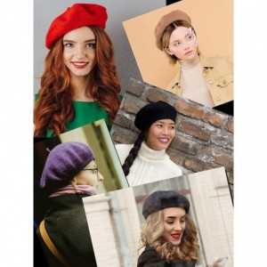 Berets French Style Lightweight Casual Classic Solid Color Wool Beret - Timber - CR120Q2NQPJ $11.51