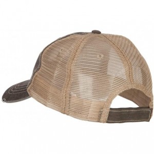 Baseball Caps US Air Force Veteran Military Embroidered Low Cotton Mesh Cap - Brown Khaki - CQ18L8RKUX7 $29.81