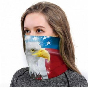 Balaclavas Bandana for Men Women Neck Gaiter Head Wrap Scarf Sun Dust Wind Balaclava Headwear - Stars and Stripes Eagle - CA1...