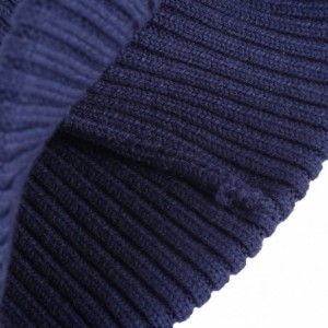 Skullies & Beanies Merino Wool Cuff Beanie Hat Ribbed Knit for Men Women Cap Plain Cuff Beanie Watch Cap - Blueberry - C718EQ...