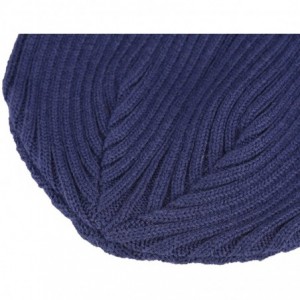 Skullies & Beanies Merino Wool Cuff Beanie Hat Ribbed Knit for Men Women Cap Plain Cuff Beanie Watch Cap - Blueberry - C718EQ...