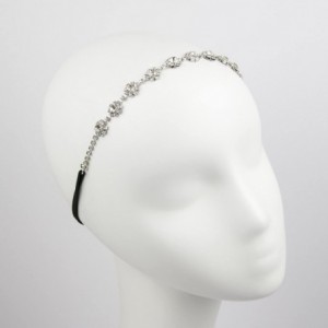 Headbands Floral Crystal Pave Queen Bridal Bridesmaid Flower Girl Stretch Headband - CF11PW8ROTH $9.90