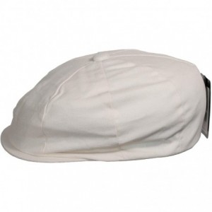 Newsboy Caps Men's Linen Cotton Blend Newsboy Ivy Hat 8-Panel Cabbie Cap - White - CG18YTNY2WZ $11.42