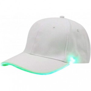 Baseball Caps LED Lighted up Hat Glow Club Party Baseball Hip-Hop Adjustable Sports Cap for Festival Club Stage - Green - C61...