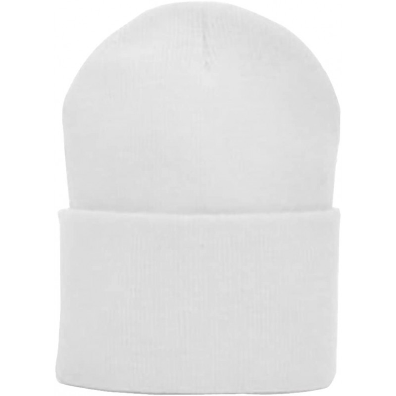 Skullies & Beanies Long Cuff Beanie Cap - Ivory - CW185YCG3A0 $10.88