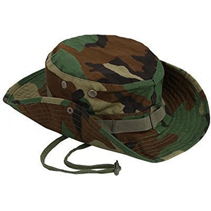 Sun Hats Outdoor Fishing Hat Sun UV Protection Men Foldable Camping Bucket Boonie Cap One Size-22-22.8''/56-58cm - Green - CG...