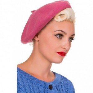 Skullies & Beanies Claire Vintage Retro Beret Hat - Petrol Blue - CD12MZGFTMC $15.43