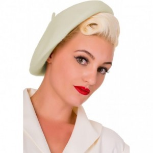 Skullies & Beanies Claire Vintage Retro Beret Hat - Petrol Blue - CD12MZGFTMC $15.43