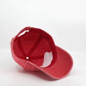 Baseball Caps Vintage Washed Cotton Adjustable Dad Hat Baseball Cap - Tp Red - CV12MAYFBCN $10.93