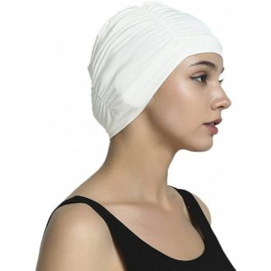 Skullies & Beanies Bamboo Fashion Chemo Cancer Beanie Hats for Woman Ladies Daily Use - Cream White - CS183MR7U7Q $14.34