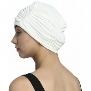 Skullies & Beanies Bamboo Fashion Chemo Cancer Beanie Hats for Woman Ladies Daily Use - Cream White - CS183MR7U7Q $14.34