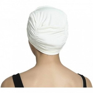 Skullies & Beanies Bamboo Fashion Chemo Cancer Beanie Hats for Woman Ladies Daily Use - Cream White - CS183MR7U7Q $14.34