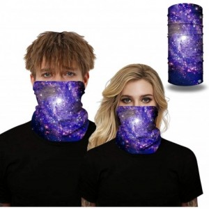 Balaclavas Unisex Seamless Rave Multifunctional Headwear Face Mask Headband Neck Gaiter - Purple Galaxy - CG197UWTSAG $9.83