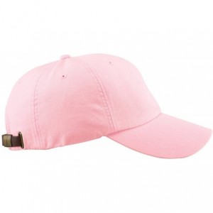 Baseball Caps Optimum Pigment Dyed-Cap - White - Pale Pink - C411V8WLYBF $30.46
