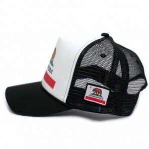 Baseball Caps Custom California Republic State Flag Cali Unisex-Adult Trucker Hat Multi - White/Black - CJ12J1O9VAL $15.10