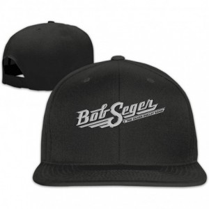 Baseball Caps Bob Seger The Silver Bullet Band Women Mens Hats Baseball Cotton Cap Black - C118NI2UGS2 $32.55