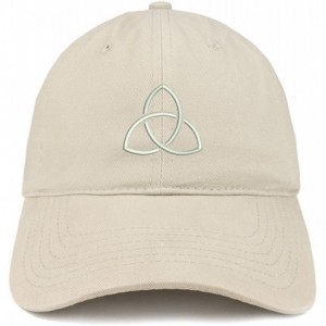 Baseball Caps Holy Trinity Embroidered Brushed Cotton Dad Hat Ball Cap - Stone - CF180D8TK8Q $16.99