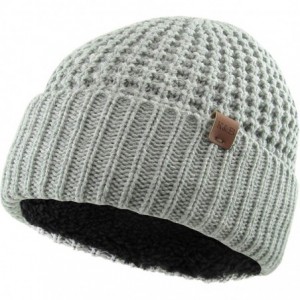 Skullies & Beanies Men Women Knit Winter Warmers Hat Daily Slouchy Hats Beanie Skull Cap - 3.04) Very Warm Light Gray - CH18G...