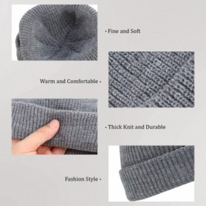 Skullies & Beanies Trawler Beanie Watch Hat Roll up Edge Skullcap Fisherman Beanie for Men Women - Dark Gray - CD18ASK8E5C $9.73